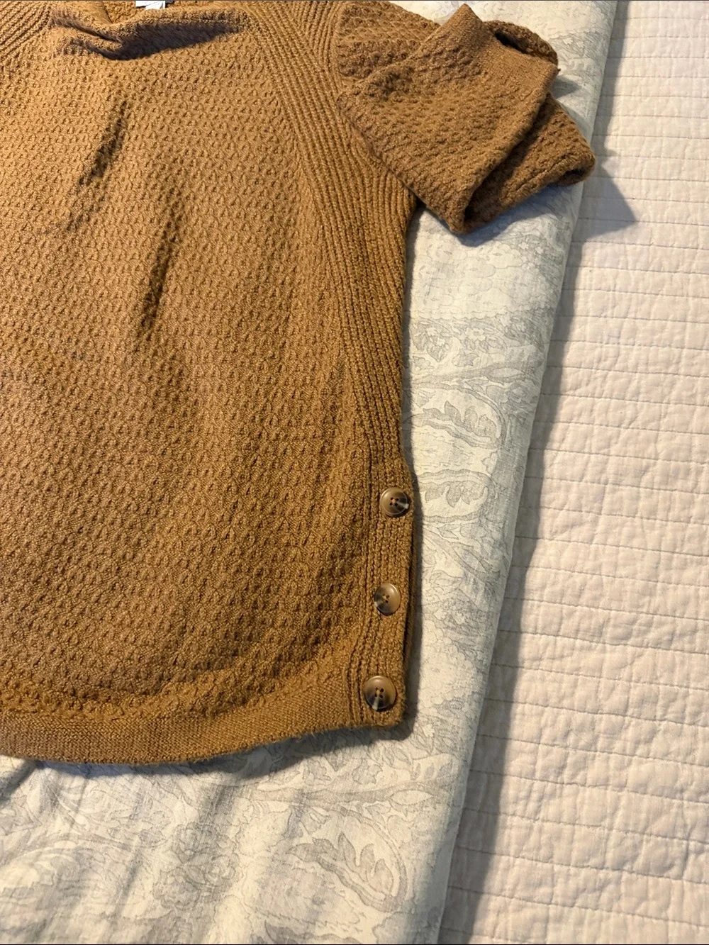 J. Jill Textured Knit Pullover in Warm Brown